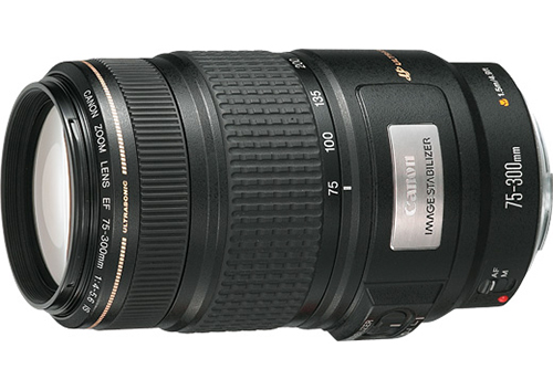 EF75-300mm f/4-5.6 IS USM<br>Released in Japan in<br>March 1995