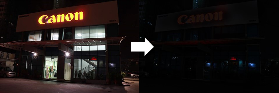The lights go out at Canon Marketing (Malaysia) Sdn. Bhd.'s Penang branch office