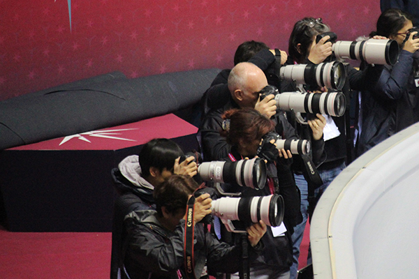 Photographers waiting to capture the perfect shot