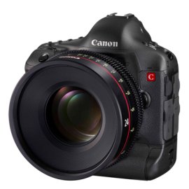 開発中のデジタル一眼レフカメラ（試作機）<br />*CN-E24mm T1.5 L F装着時