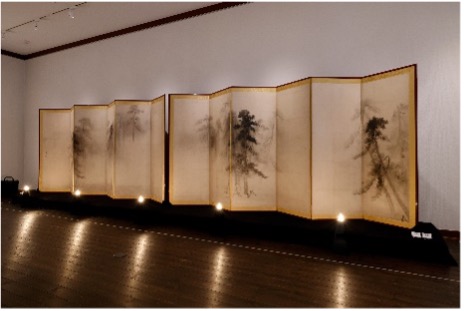 「松林図屏風」展示の様子