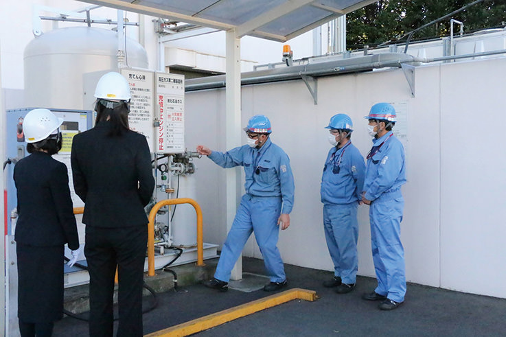 On-site check at a supplier business in Japan
