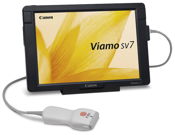 Canon donated six tablet-type diagnostic ultrasound devices for medical support in Turkey