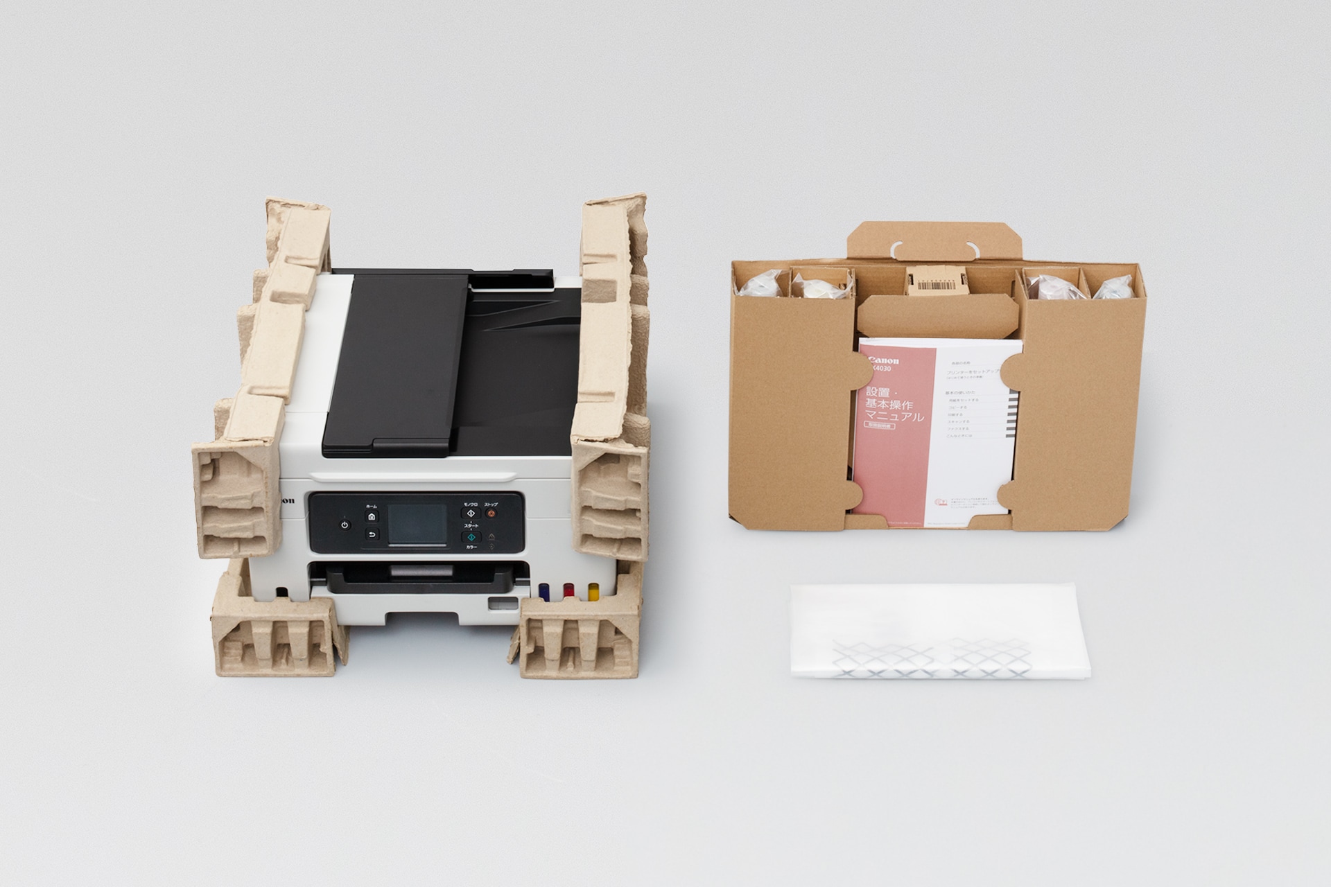 Example of packaging materials for the 'GX4030' Inkjet printer