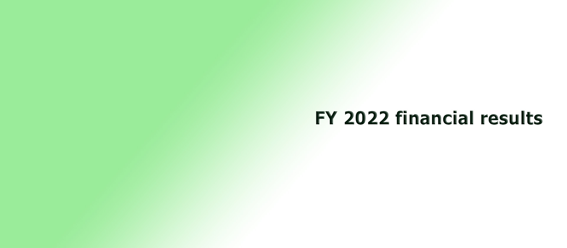 FY 2022 financial results