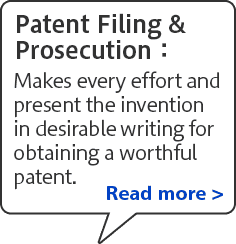 Patent Filing & Prosecution: Makes every effort and present the invention in desirable writing for obtaining a worthful patent. Read more