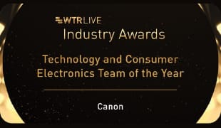 Canon Wins "Technology and Consumer Electronics Team of the Year" at the WTR Industry Awards 2023