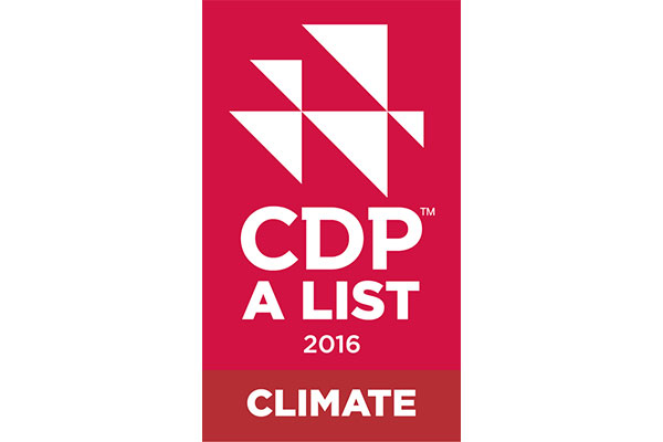 The CDP Climate A List 2016 logo