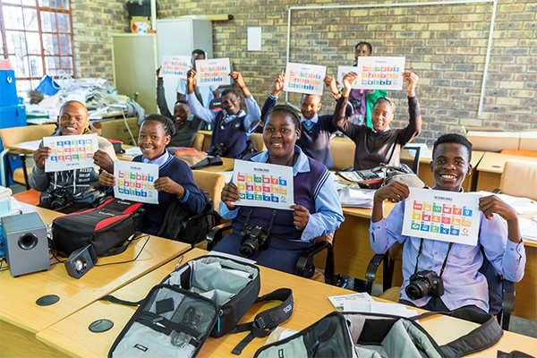 Participants of Canon’s Young People Programme in South Africa