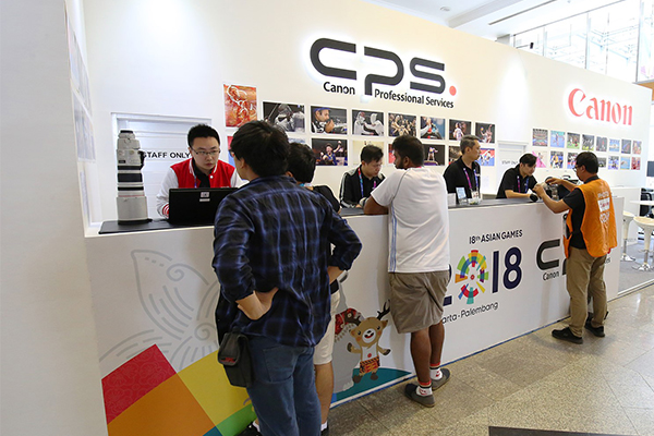 Service center for professional photographers  (image from 2018 Games)