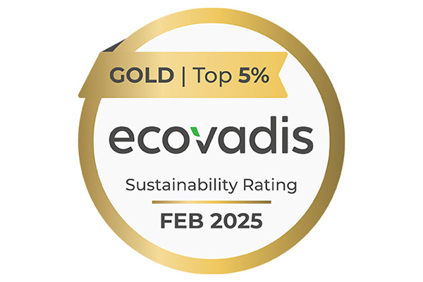 The Eco Vadis GOLD rating medal