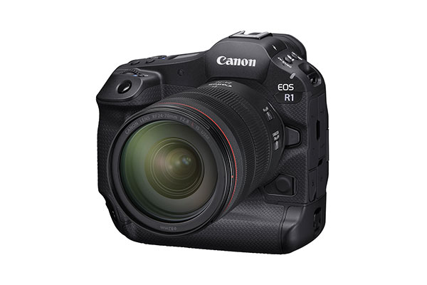 The EOS R1 mirrorless camera, suited for professional photographers (pictured with RF24-70mm F2.8 L IS USM)