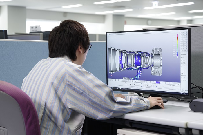 Example of a simulation used in lens development
