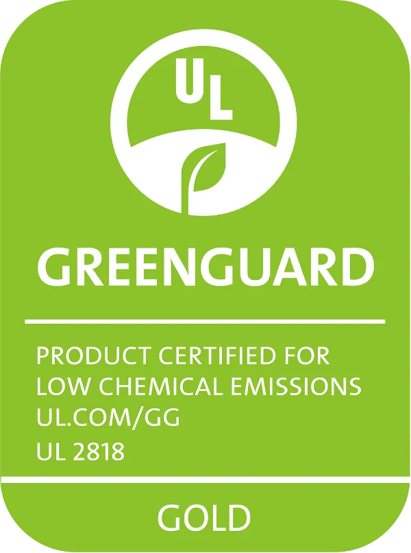 Logo of the GREENGUARD Gold certification
