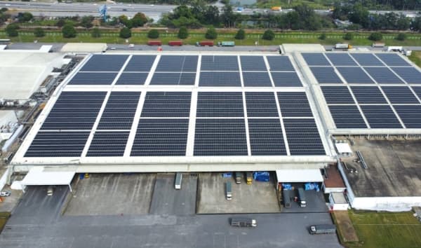 Solar panels installed at Canon Vietnam’s Thang Long Factory