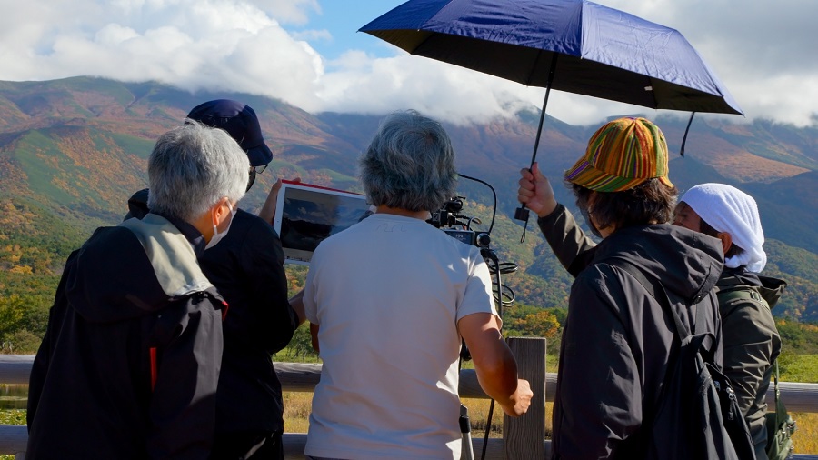 Image of a shooting setup enabling RAW video capture with a single optical cable