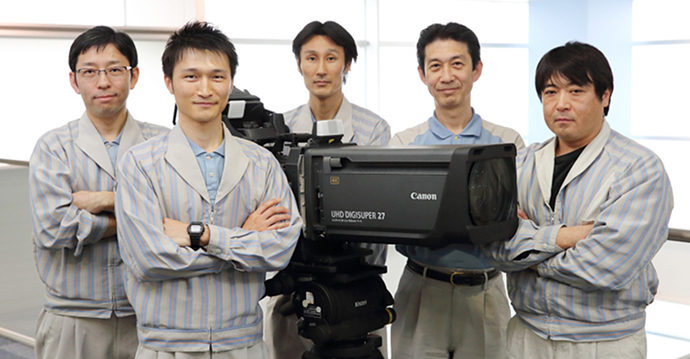This is a group photo of the developers.