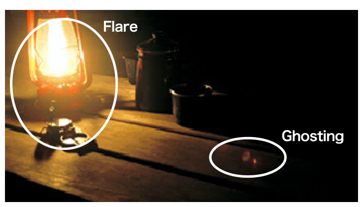 Example with ghosting and flare.