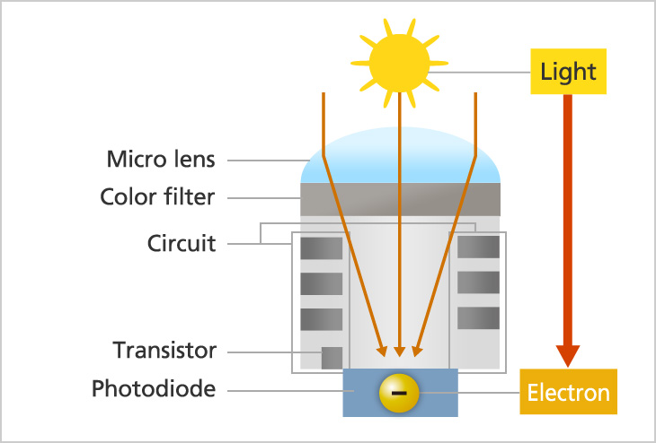 Structural illustration of a single pixel.