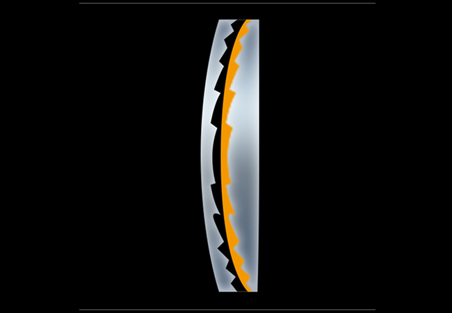 A three-layer diffractive structure.