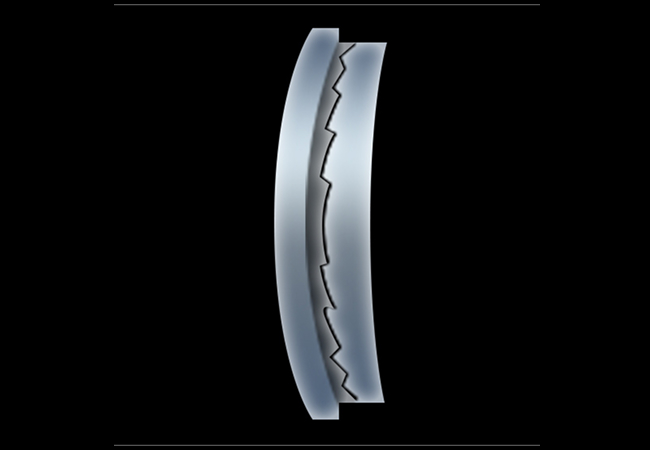 A tightly bonded two-layer structure.