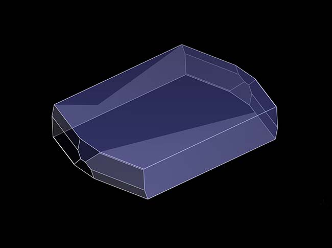 Pigment crystal structure calculated through simulation