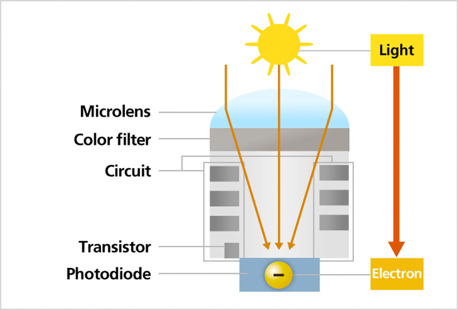 Diagram of the structure within a single pixel