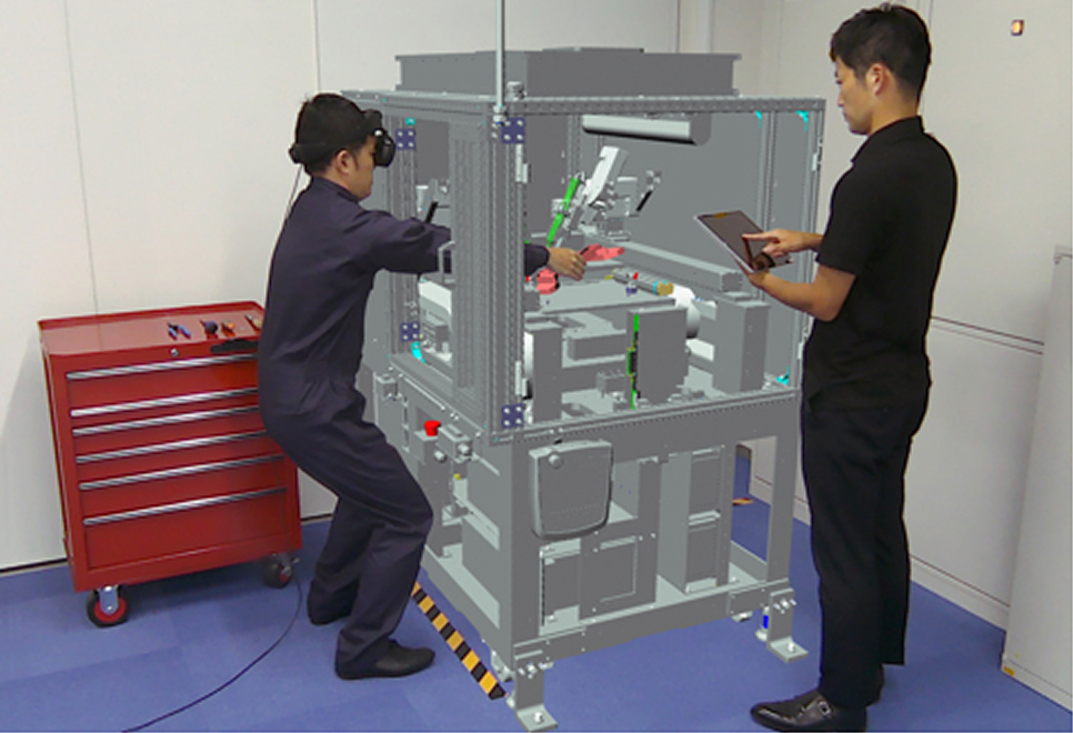 A life-size 3D CG object seamlessly integrated into real space using Canon’s Mixed Reality technology.
