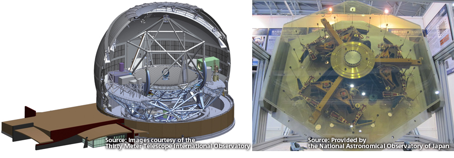 This image shows a segment mirror used in the primary mirror of the TMT.