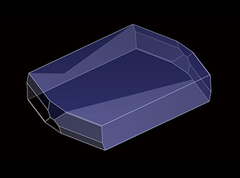Pigment crystal structure given by computer simulation