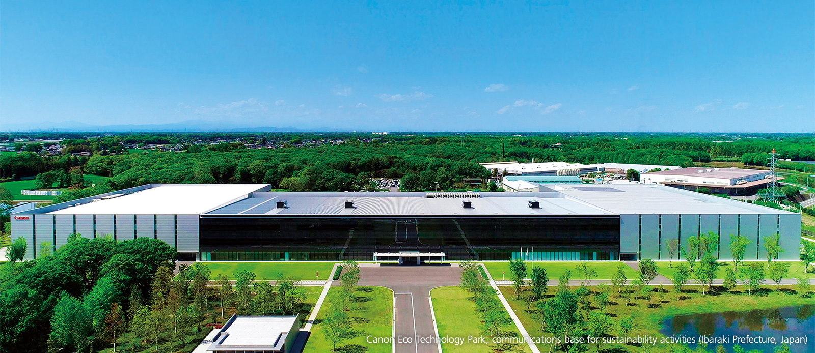 Canon Eco Technology Park, communications base for sustainability activities (Ibaraki Prefecture, Japan)