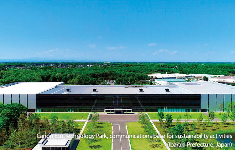 Canon Eco Technology Park, communications base for sustainability activities (Ibaraki Prefecture, Japan)