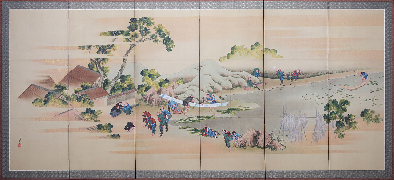 「Country Scenes and Mount Fuji」 Katsushika Hokusai