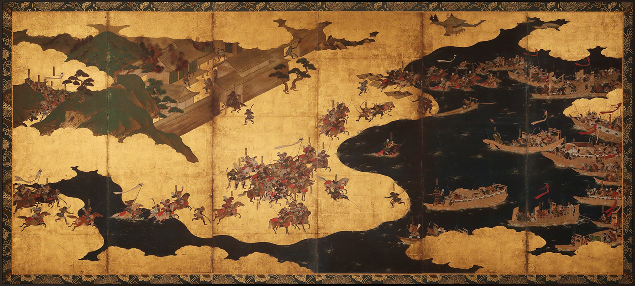 Battles of Ichi-no-tani and Yashima, from the Tale of the Heike