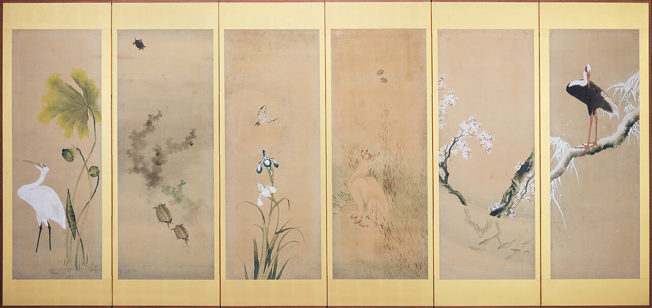 「Birds, Animals, and Plants Representing the Twelve Months」 Katsushika Hokusai