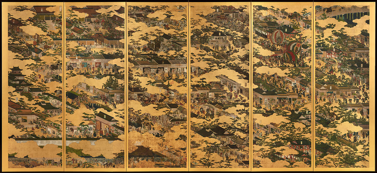 「The area in and around the Kyoto City (Funaki Version)」 Iwasa Matabei