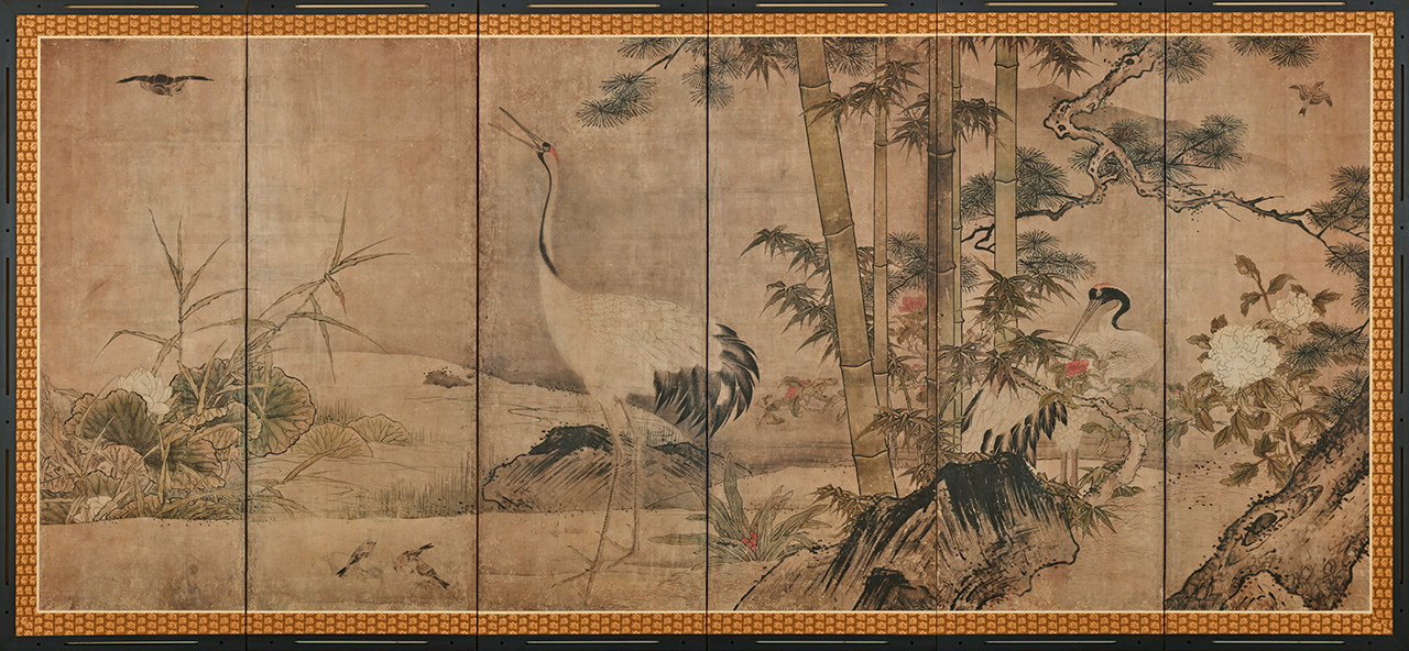 「Birds and flowers of the four seasons」 Attributed to Sesshu