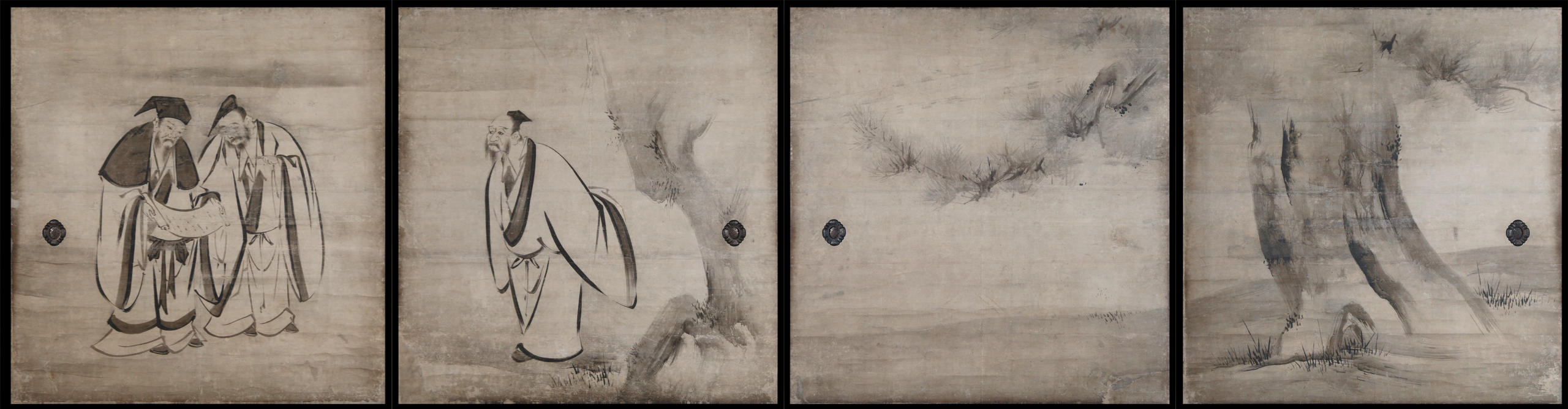 Seven Sages in a Bamboo Grove 4 panels