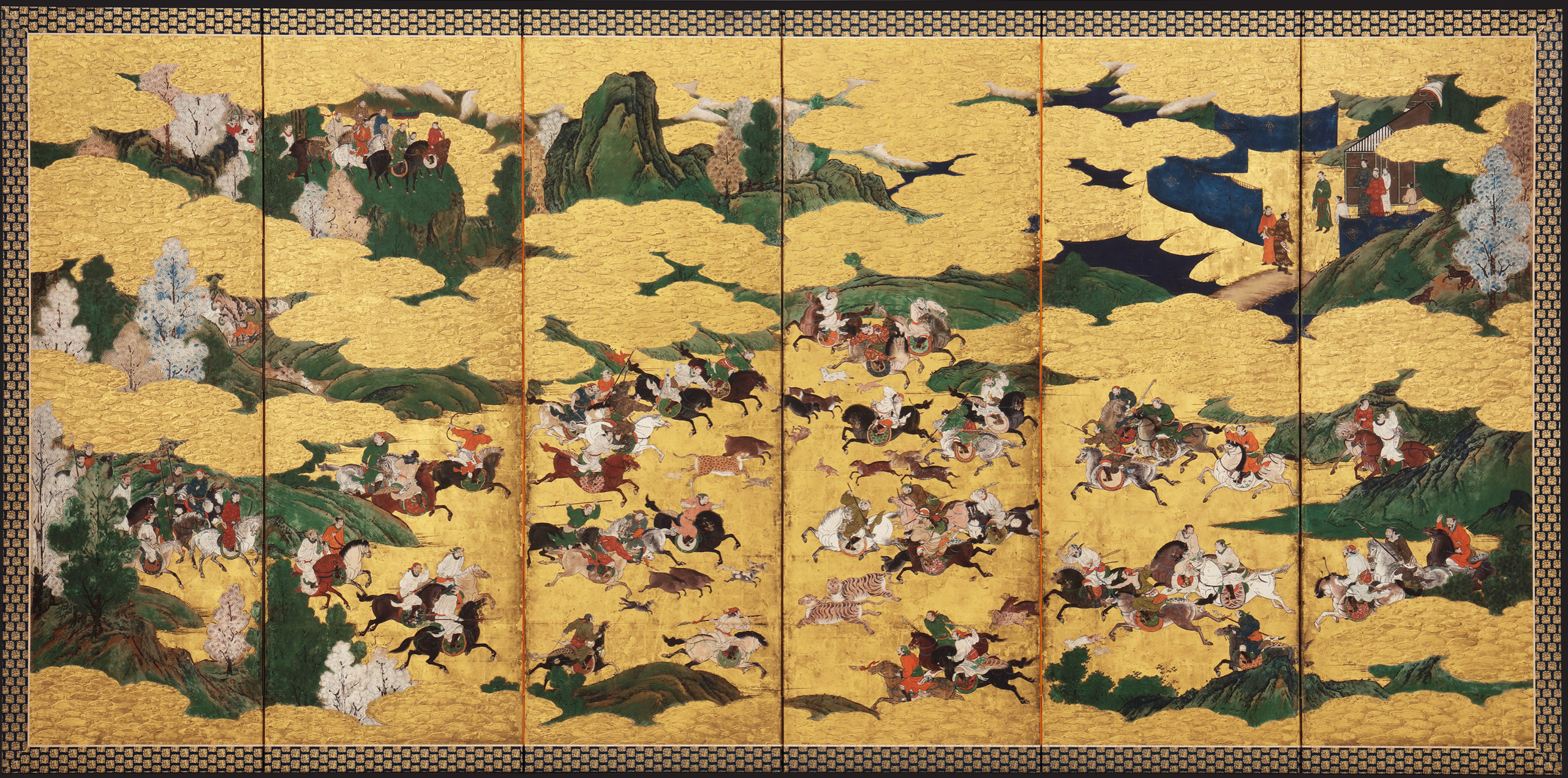 Tatars Playing Polo and Hunting left screen