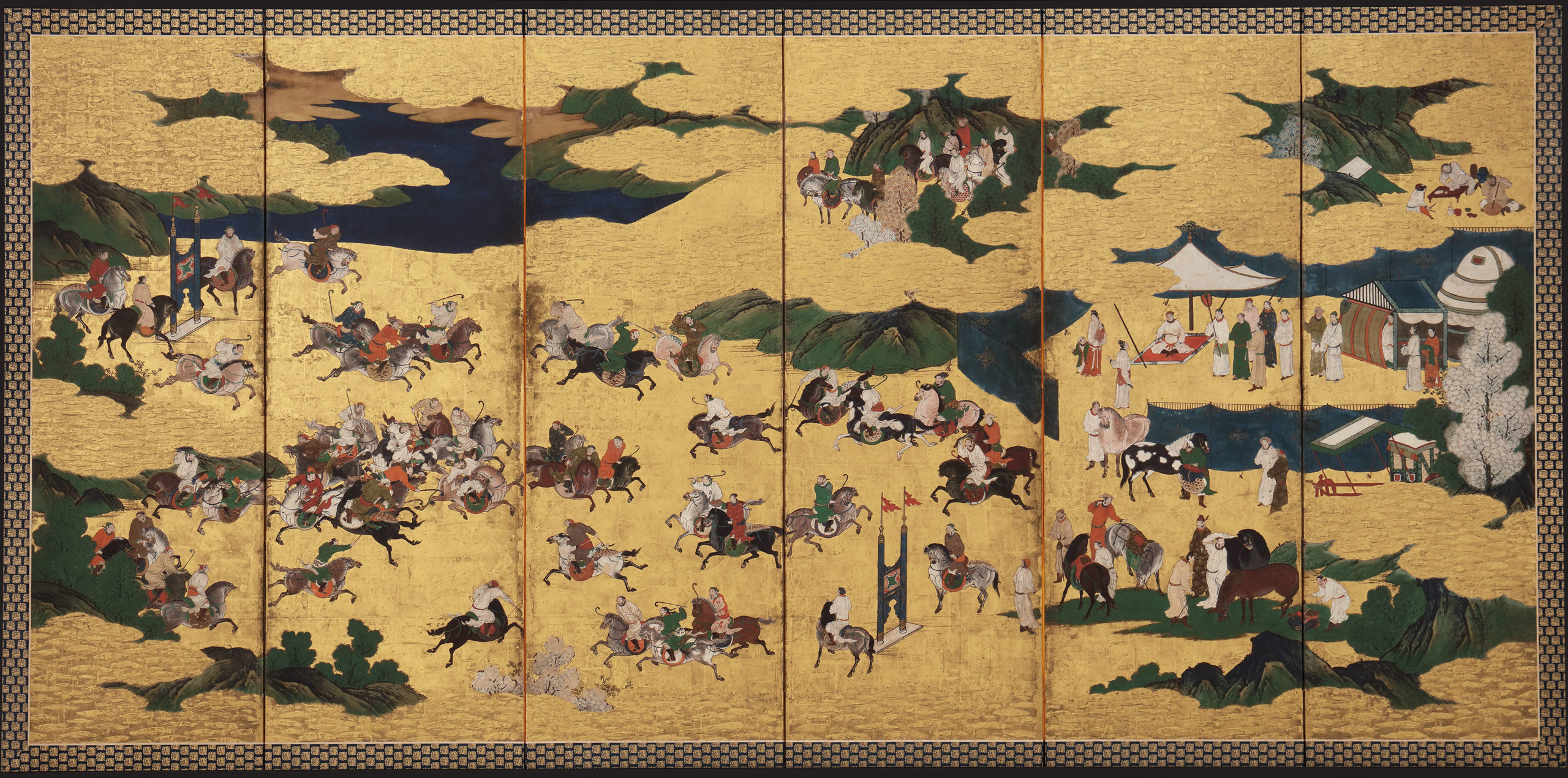 Tatars Playing Polo and Hunting right screen