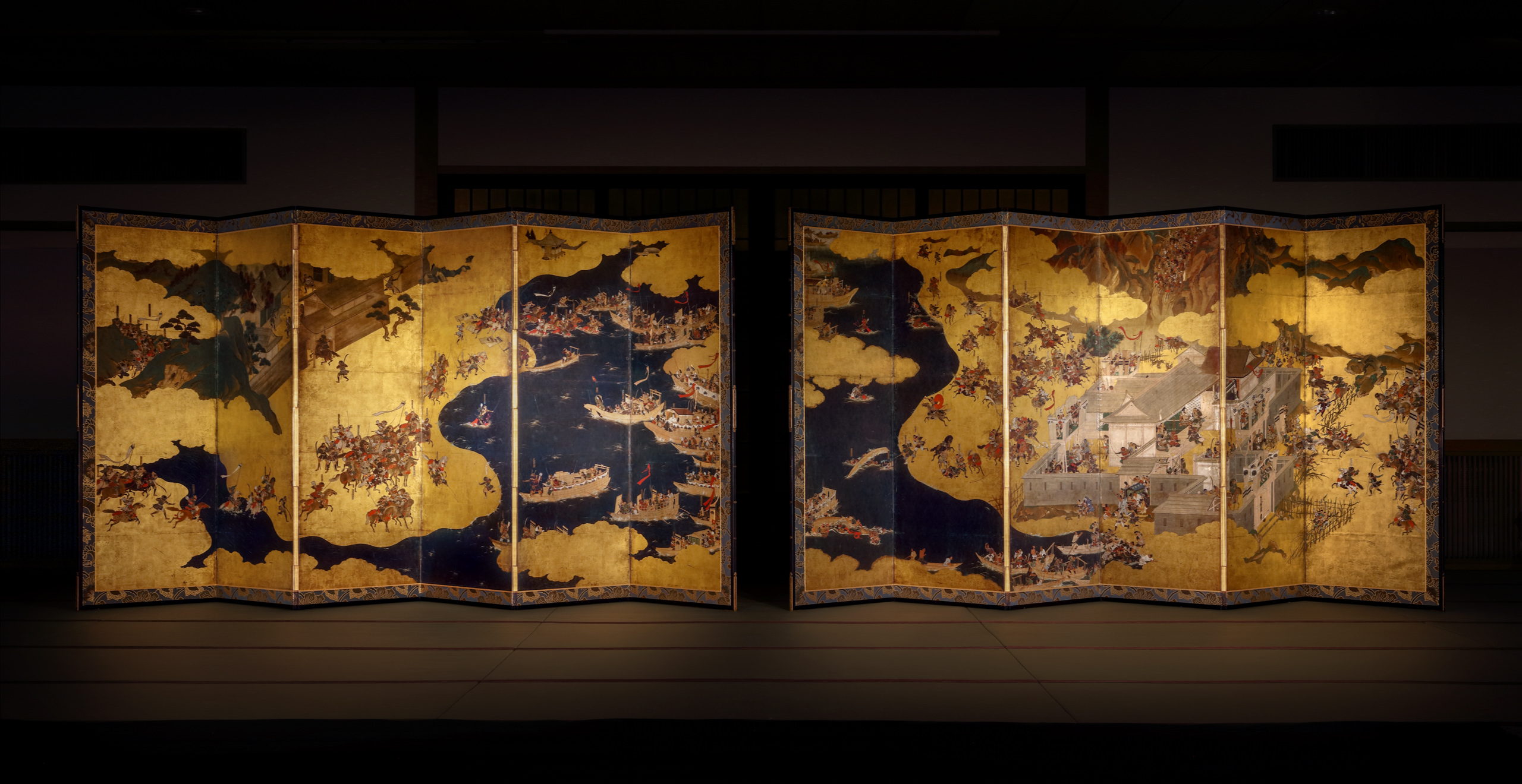 Battles of Ichi-no-tani and Yashima, from the Tale of the Heike exhibition