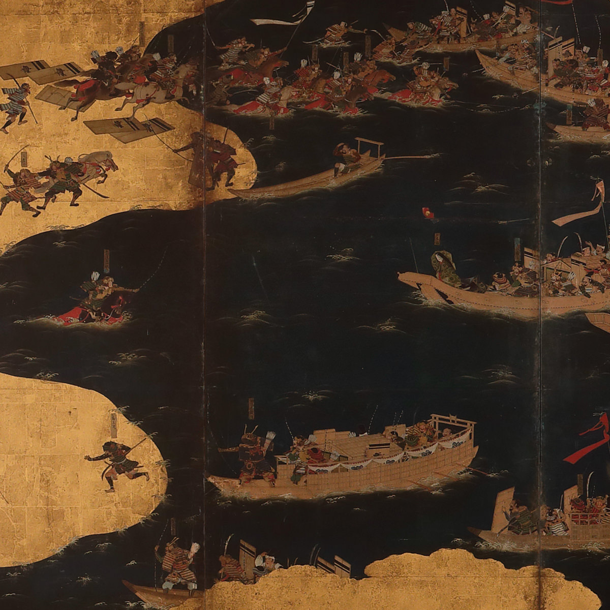 Battles of Ichi-no-tani and Yashima, from the Tale of the Heike