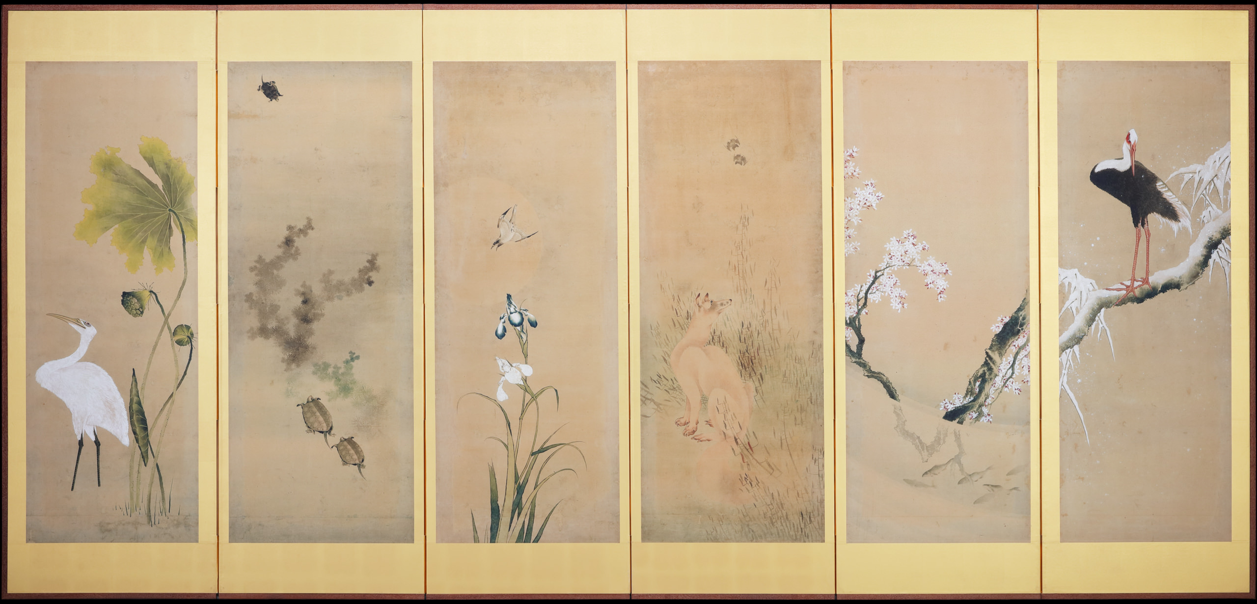 Birds, Animals, and Plants Representing the Twelve Months right screen