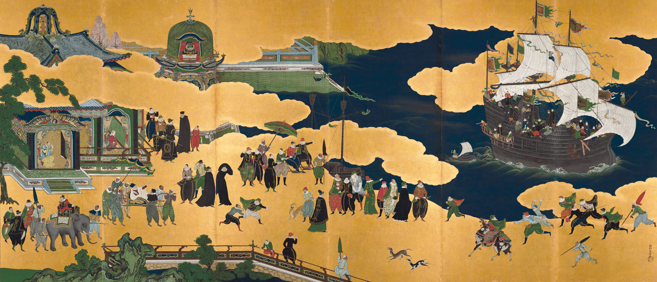 Namban Screens left screen