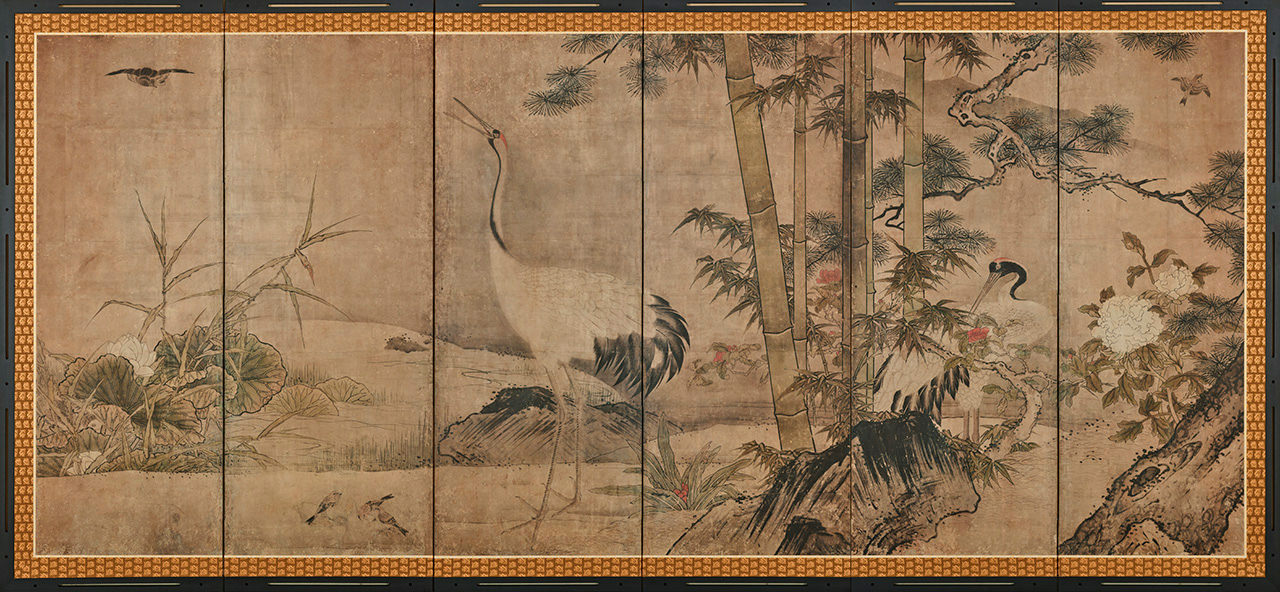 Birds and flowers of the four seasons right screen