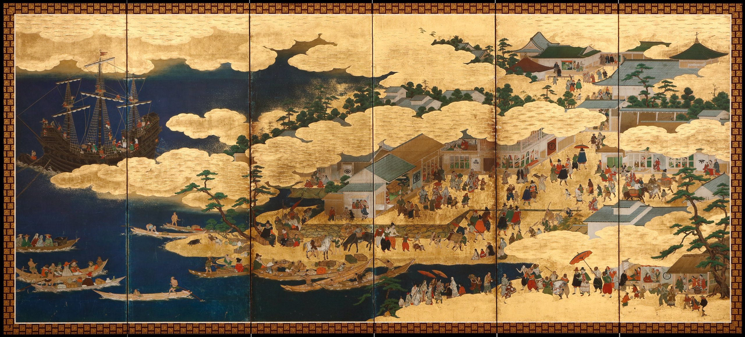 Namban Ships and Chinese Junks right screen