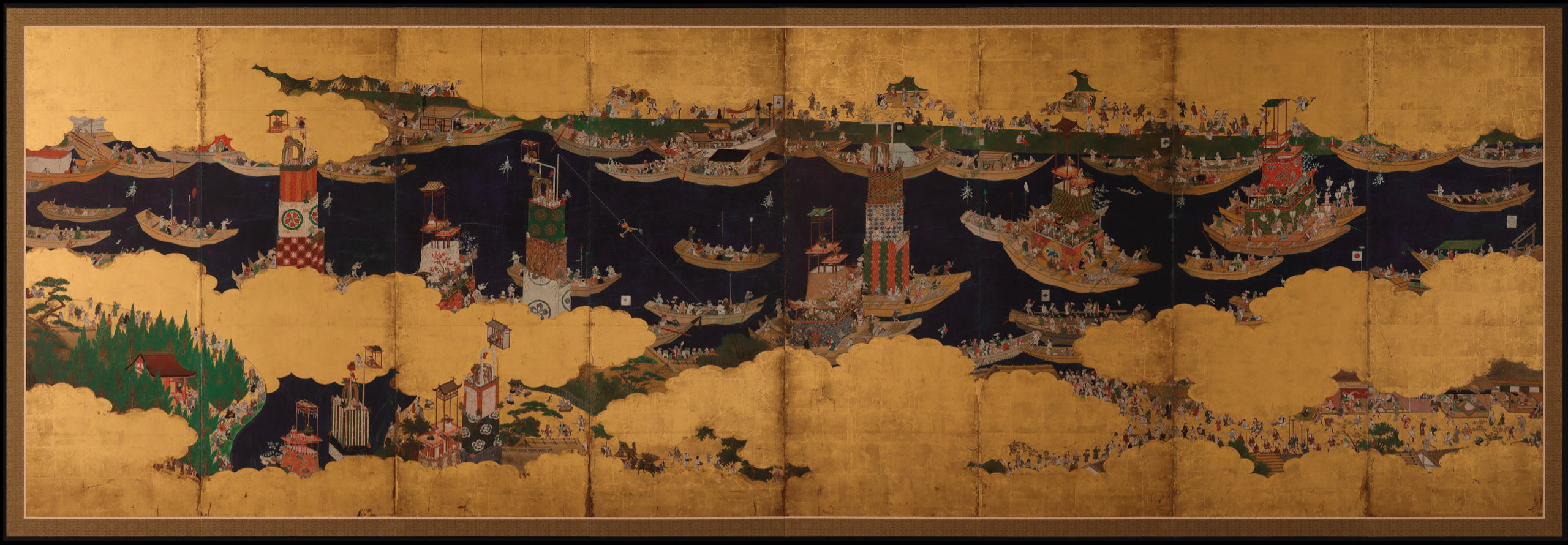 River Festival at Tsushima Shrine left screen