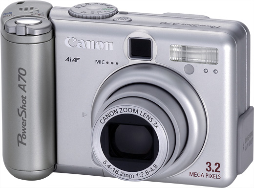 キャノン Canon PowerShot A70 コンデジ シルバー デジカメ撮像素子種類CCD