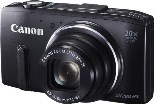 キヤノン Canon製 PowerShot SX280 HS ブラック 1210万画素 本体のみ [管理:1050023425]