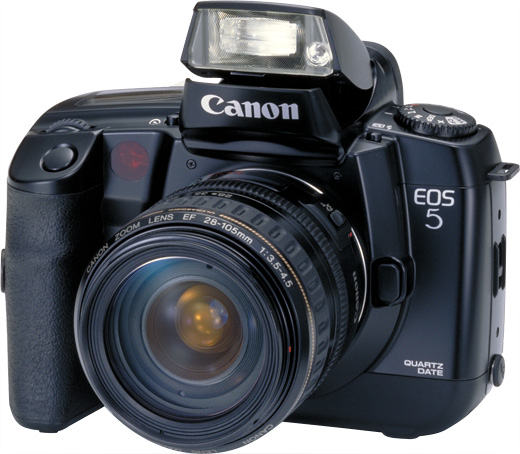 CANON EOS 5 QD レンズセット バッテリーグリップ付き - フィルムカメラ